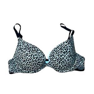 Pink by Victoria Secret Leopard Bra, wear everywhere push-up, 34A